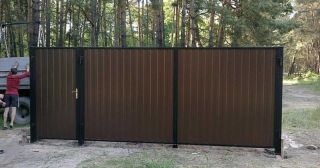 Купить распашные ворота из профнастила Малоярославец, цена от 2809 руб.